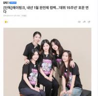 Apink宣布2026年1月完整体回归 将迎出道15周年纪念